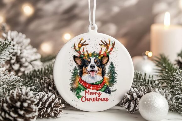 Australian Shepherd Dog Xmas Ornament