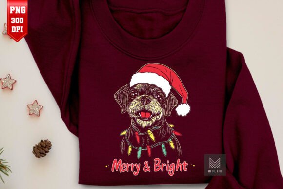 Christmas Shih Tzu Dog Sublimation PNG Review