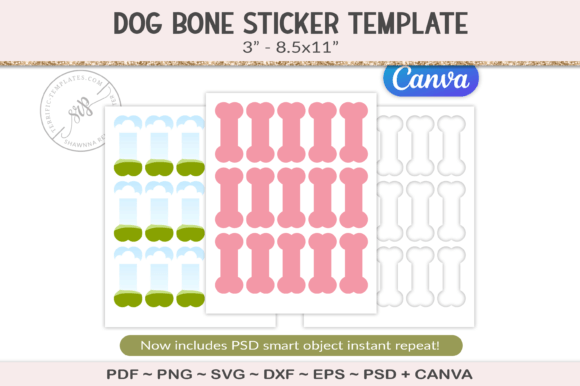 Dog Bone Collage 3 Template Sheet Review
