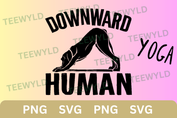 Downward Human Yoga SVG PNG