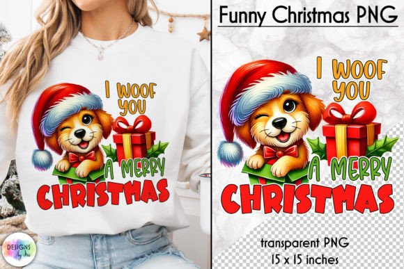 I Woof You a Merry Christmas Dog Print Review